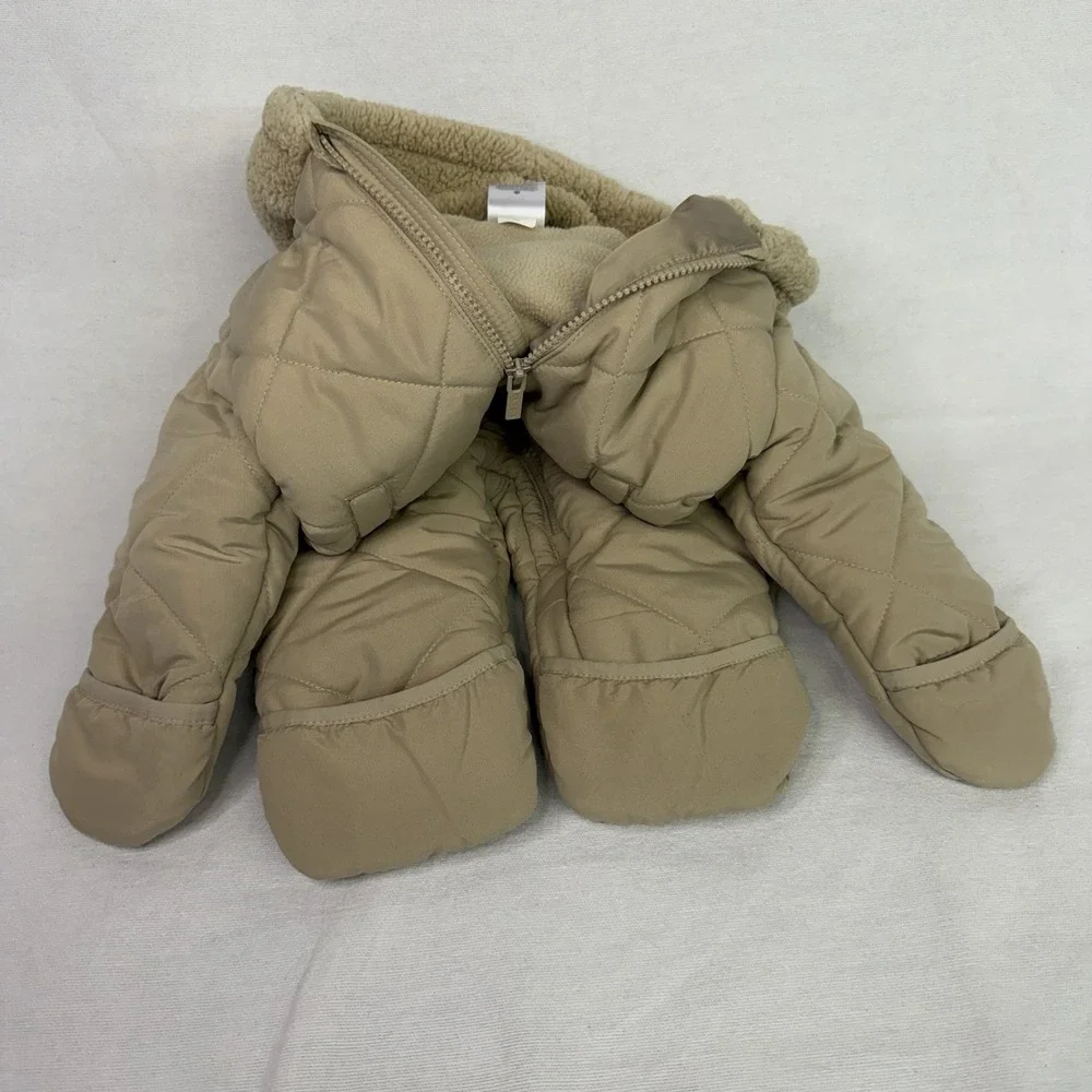 Carter's Baby Snowsuit Quilted Bear Ear Hooded Sherpa Lined Pram 6 Months